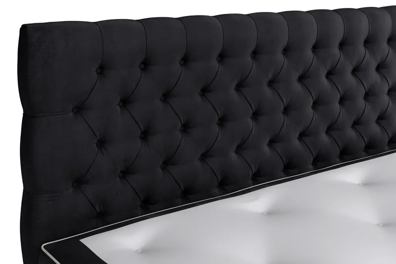 Celine Sängpaket 180x200 cm - Svart/Sammet - Möbler - Säng - Kontinentalsäng