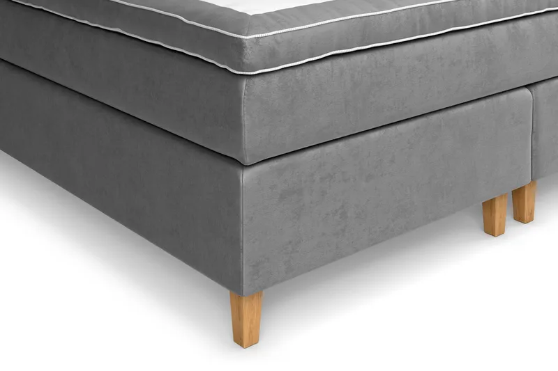 Celine Sängpaket 210x210cm - Grå/Sammet - Möbler - Säng - Kontinentalsäng