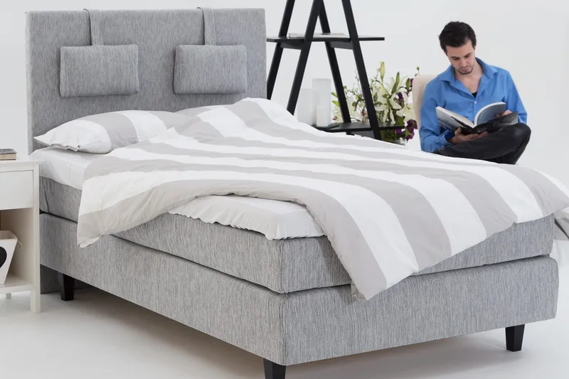 Charleston 140 Kontinentalsäng - Ljusgrå - Möbler - Säng - Kontinentalsäng