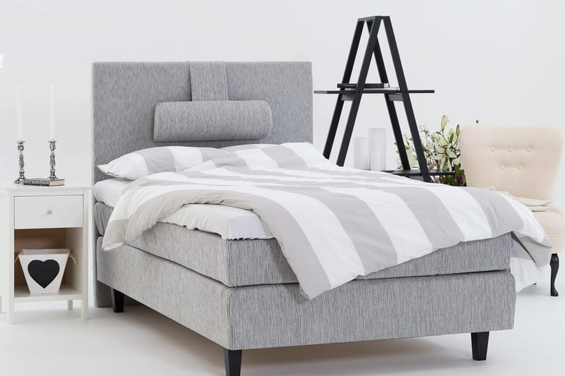 Charleston Kontinentalsäng 120x200 Fast Polyeterskum - Ljusgrå - Möbler - Säng - Enkelsäng