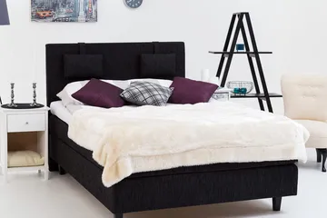 Charleston Kontinentalsäng 120x200 Fast Polyeterskum - Svart - Möbler - Säng - Enkelsäng