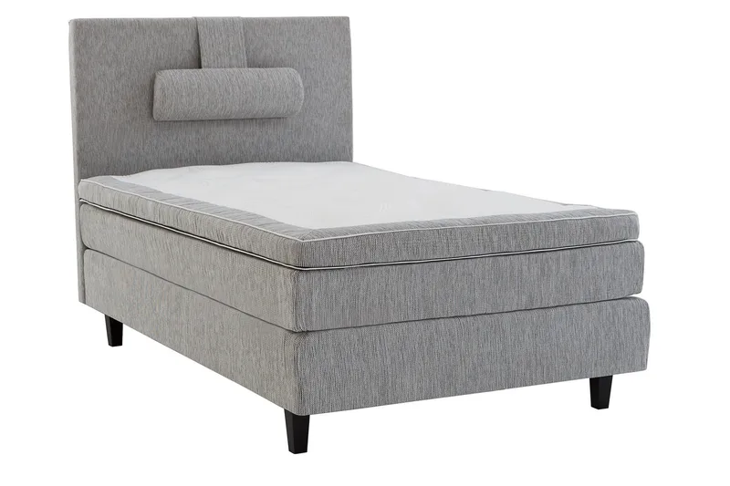 Charleston Kontinentalsäng 120x200 Fast Polyeterskum, Ljusgrå