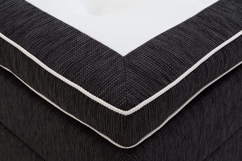 Charleston Kontinentalsäng 140x200 Fast Polyeterskum - Svart - Möbler - Säng - Kontinentalsäng