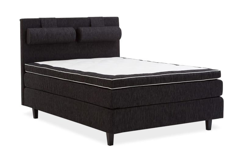 Charleston Kontinentalsäng 140x200 Fast Polyeterskum, Svart