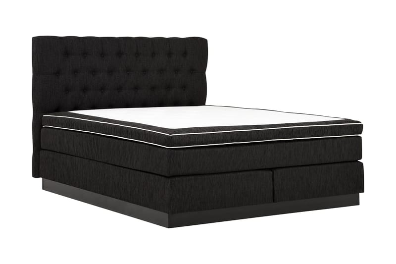 Charleston Kontinentalsäng 160x200 Fast Polyeterskum - Svart - Möbler - Säng - Kontinentalsäng