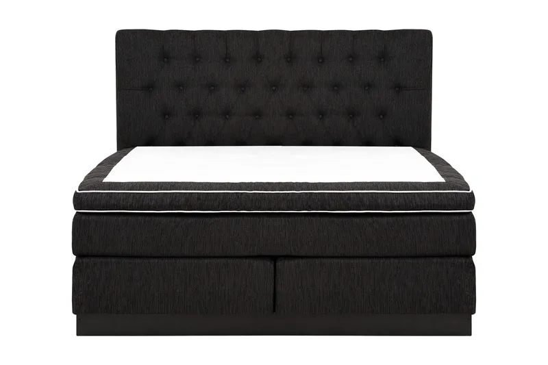 Charleston Kontinentalsäng 180x200 Fast Polyeterskum, Svart