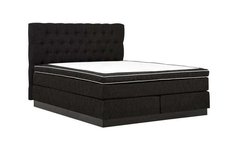 Charleston Kontinentalsäng 180x200 Fast Polyeterskum - Svart - M öbler - Säng - Kontinentalsäng