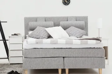 Charleston Kontinentalsäng 180x200 Fast Polyeterskum - Ljusgrå - Möbler - Säng - Kontinentalsäng