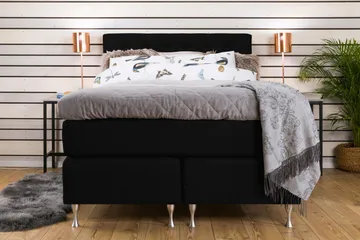 Cloud Komplett Sängpaket 140x200 - Med Sidor Svart/Vit - Möbler - Säng - Kontinentalsäng