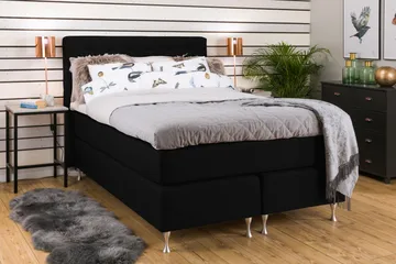 Cloud Komplett Sängpaket 140x200 - Med Sidor Svart/Vit - Möbler - Säng - Kontinentalsäng