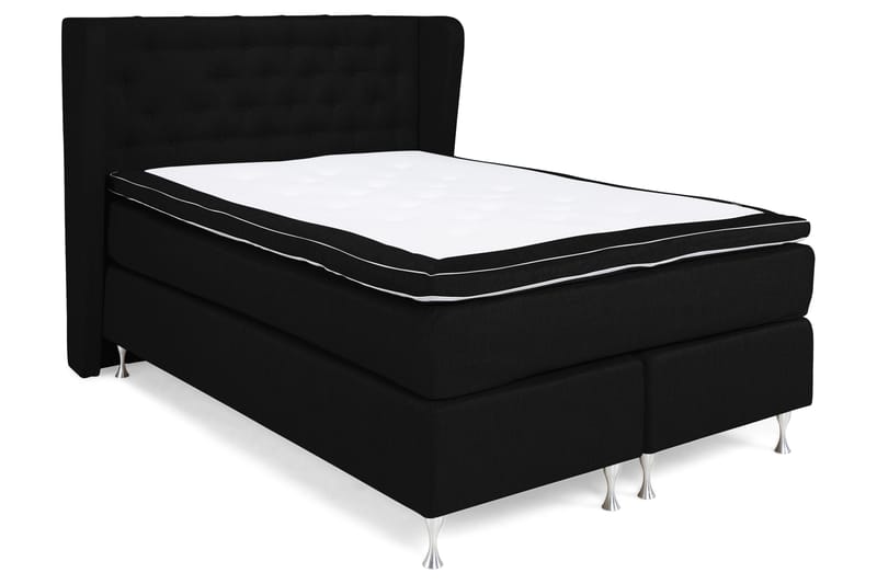 Cloud Komplett Sängpaket 140x200 - Med Sidor Svart/Vit - Möbler - Säng - Kontinentalsäng