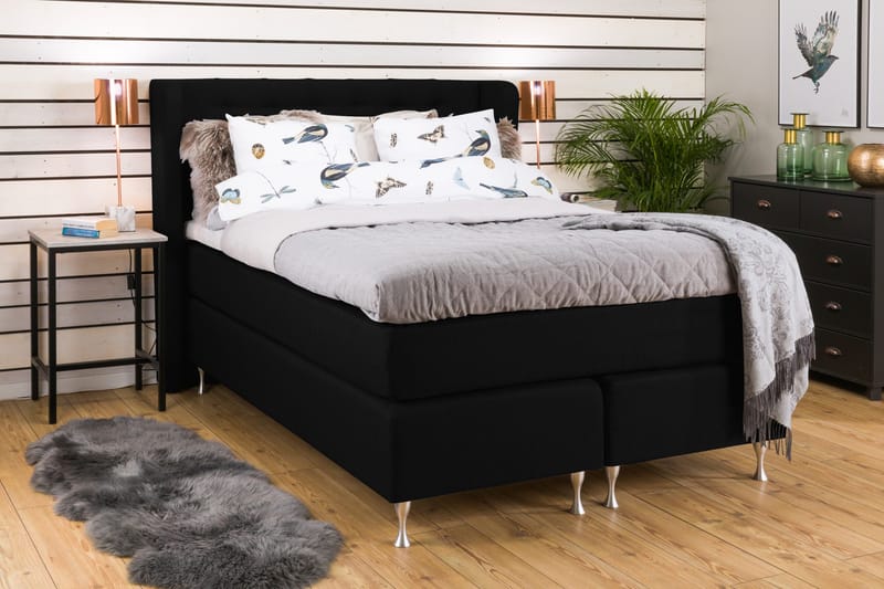 Cloud Komplett Sängpaket 140x200 - Svart/Vit - Möbler - Säng - Kontinentalsäng