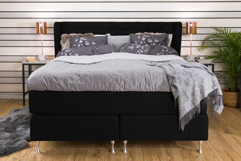 Cloud Komplett Sängpaket 160x200 - Svart - Möbler - Säng - Kontinentalsäng