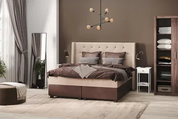 Cuba Kontinentalsäng 210x210 - (+Fler val) Beige/Brun - Möbler - Säng - Kontinentalsäng