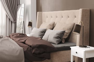 Cuba Sängpaket 105x200 med Två Beiga Kuddar - (+Fler val) Beige/Brun - Möbler - Säng - Kontinentalsäng