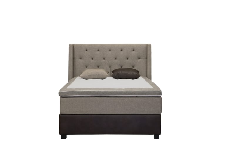 Cuba Sängpaket 120x200 med Två Beiga Kuddar - (+Fler val) Beige/Brun - Möbler - Säng - Kontinentalsäng