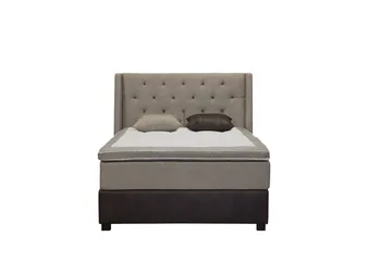 Cuba Sängpaket 120x200 med Två Bruna Kuddar - (+Fler val) Beige/Brun - Möbler - Säng - Kontinentalsäng