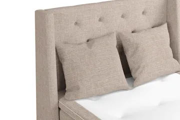 Cuba Sängpaket 140x200 med Två Beiga Kuddar - (+Fler val) Beige/Brun - Möbler - Säng - Kontinentalsäng