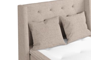 Cuba Sängpaket 140x200 med Två Beiga Kuddar - (+Fler val) Beige/Brun - Möbler - Säng - Kontinentalsäng