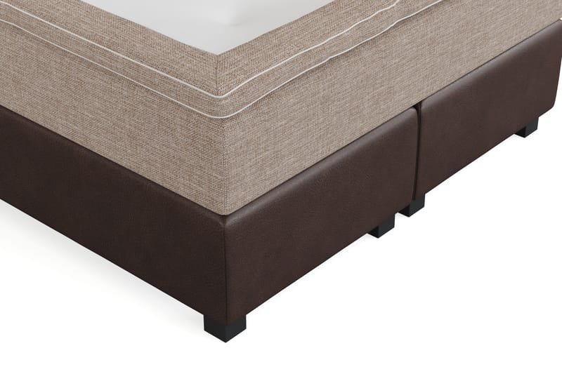 Cuba Sängpaket 140x200 med Två Beiga Kuddar - (+Fler val) Beige/Brun - Möbler - S äng - Kontinentalsäng