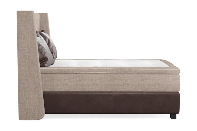 Cuba Sängpaket 140x200 med Två Bruna Kuddar - (+Fler val) Beige/Brun - Möbler - Säng - Kontinentalsäng
