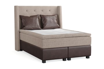 Cuba Sängpaket 140x200 med Två Bruna Kuddar - (+Fler val) Beige/Brun - Möbler - Säng - Kontinentalsäng