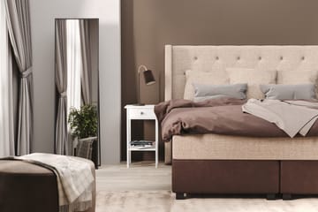 Cuba Sängpaket 160x200 med Tre Beiga Kuddar - (+Fler val) Beige/Brun - Möbler - Säng - Kontinentalsäng