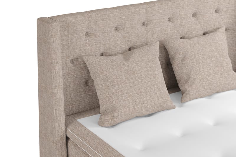 Cuba Sängpaket 160x200 med Två Beiga Kuddar - (+Fler val) Beige/Brun - Möbler - Säng - Kontinentalsäng