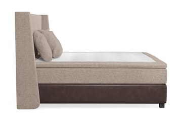 Cuba Sängpaket 210x210 med Tre Beiga Kuddar - (+Fler val) Beige/Brun - Möbler - Säng - Kontinentalsäng