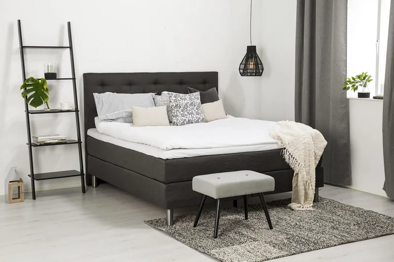 Diplomat Komplett Sängpaket 160x200 - Mörkgrå - Möbler - Säng - Kontinentalsäng