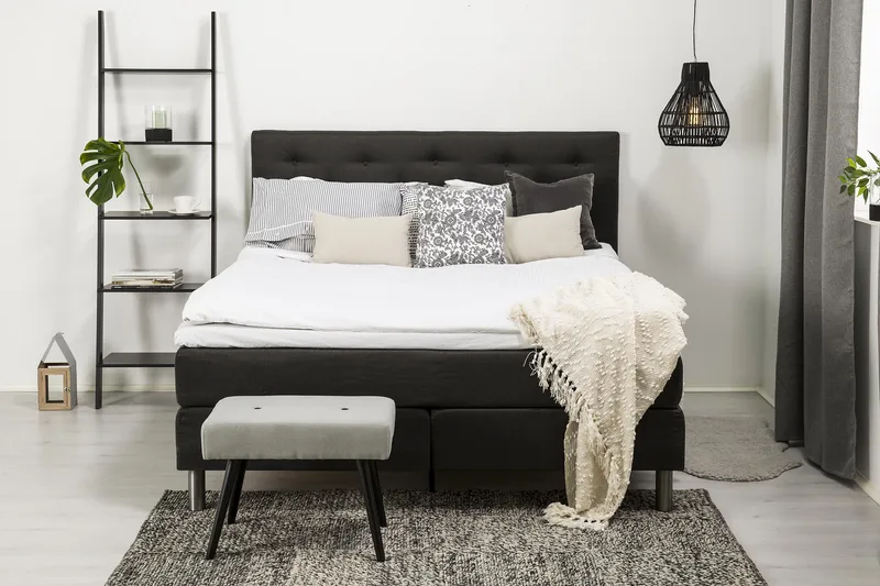 Diplomat Komplett Sängpaket 180x200 - Mörkgrå - Möbler - Säng - Kontinentalsäng