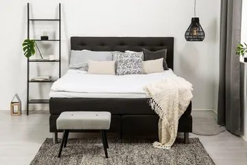 Diplomat Kontinentalsäng 180x200 - Mörkgrå - Möbler - Säng - Kontinentalsäng