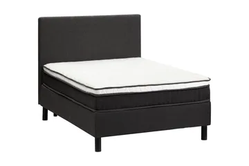 Divine Komplett Sängpaket 120x200 cm Kontinentalsäng med sänggavel - Svart / Mörkgrå - Möbler - Säng - Kontinentalsäng