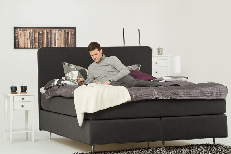 Dolly Kontinentalsäng 200x200 cm - Mörkgrå - Möbler - Säng - Kontinentalsäng