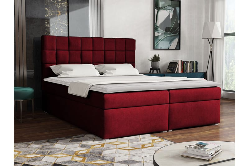 Eirado Kontinentalsäng 160x200 cm - Röd - Möbler - Säng - Kontinentalsäng