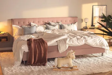 Ella Familjesäng 280x200  cm - (+Fler val) Rosa - Möbler - Säng - Kontinentalsäng