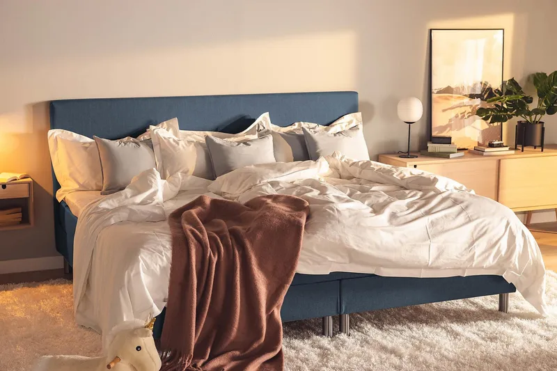 Ella Familjesäng Sängpaket 240x210  cm - (+Fler val) Mörkblå - Möbler - Säng - Kontinentalsäng