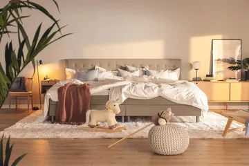 Ella Familjesäng Sängpaket 280x210  cm - (+Fler val) Mullvad - Möbler - Säng - Kontinentalsäng