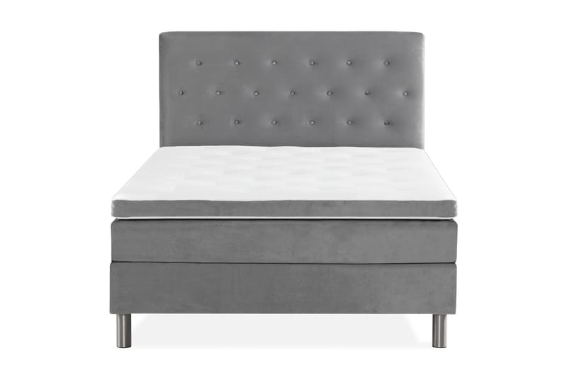 Ella Kontinentalsäng 120x200cm, Grå/Sammet