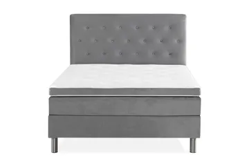 Ella Kontinentalsäng 120x200cm - Grå/Sammet - Möbler - Säng - Kontinentalsäng