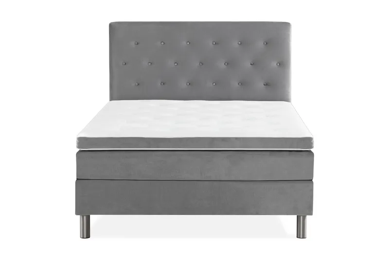 Ella Kontinentalsäng 140x200cm - Grå/Sammet - Möbler - Säng - Kontinentalsäng
