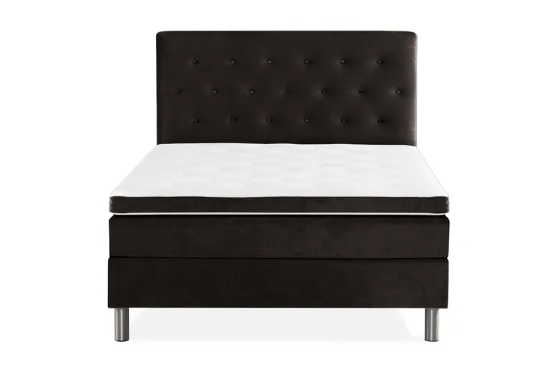 Ella Kontinentalsäng 140x200cm, Mörkgrå/Sammet