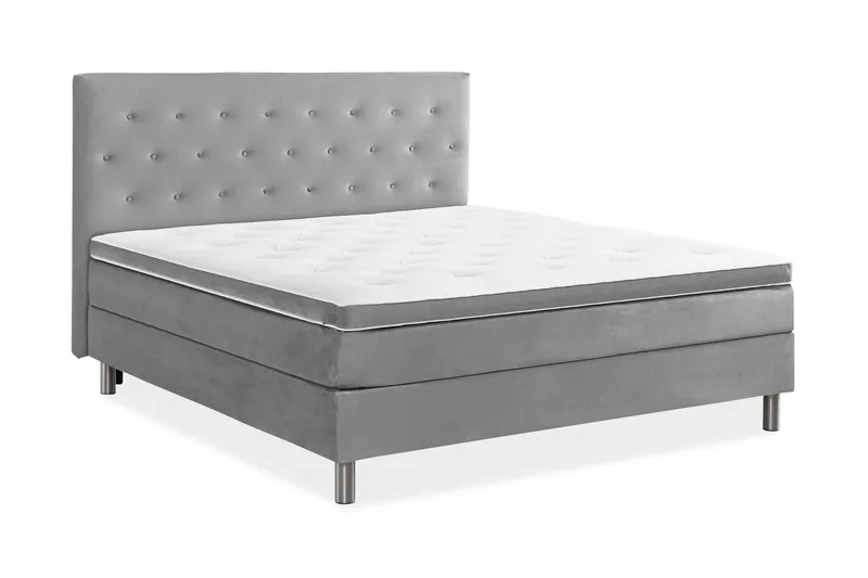 Ella Kontinentalsäng 160x200cm - Grå/Sammet - Möbler - Säng - Kontinentalsäng