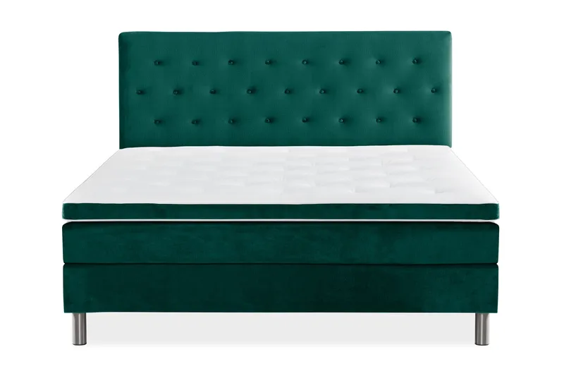 Ella Kontinentalsäng 160x200cm - Grön/Sammet - Möbler - Säng - Kontinentalsäng