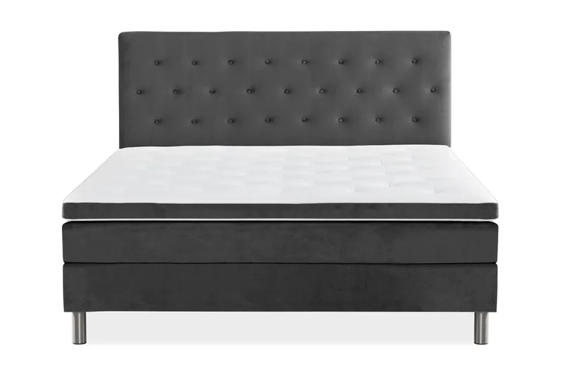 Ella Kontinentalsäng 160x200cm, Mellangrå/Sammet