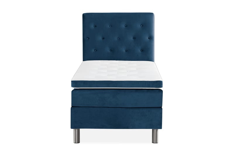 Ella Kontinentalsäng 90x200cm, Blå/Sammet