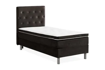 Ella Kontinentalsäng 90x200cm - Mörkgrå/Sammet - Möbler - Säng - Kontinentalsäng