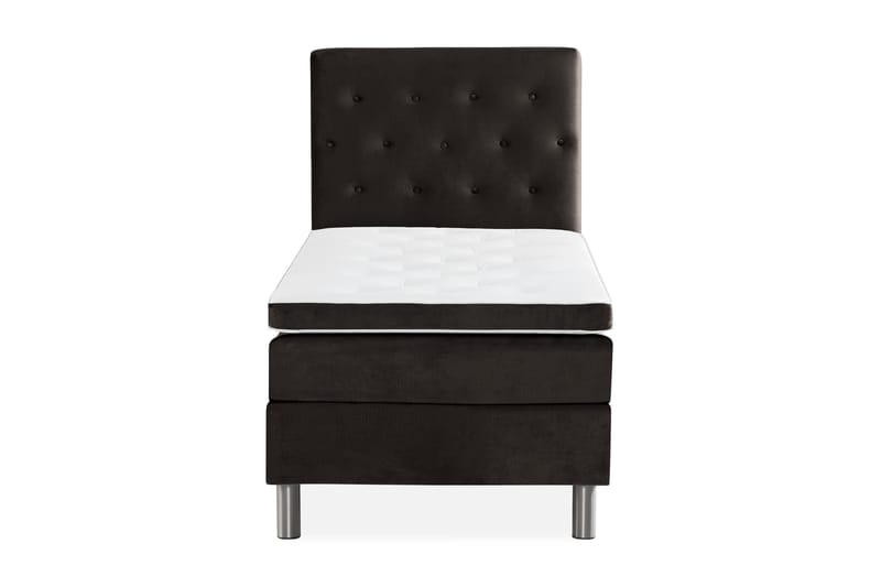 Ella Kontinentalsäng 90x200cm - Mörkgrå/Sammet - Möbler - Säng - Kontinentalsäng