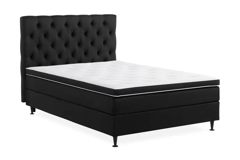Ella Sängpaket 120x200 cm Djuphäftad Gavel - Svart - Möbler - Säng - Enkelsäng