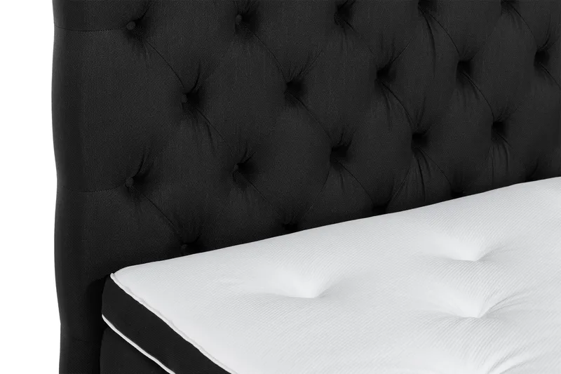 Ella Sängpaket 120x200 cm Djuphäftad Gavel - Svart - Möbler - Säng - Enkelsäng